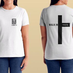 Walk In Truth Cross T-Shirt - W/ Logo - Unisex